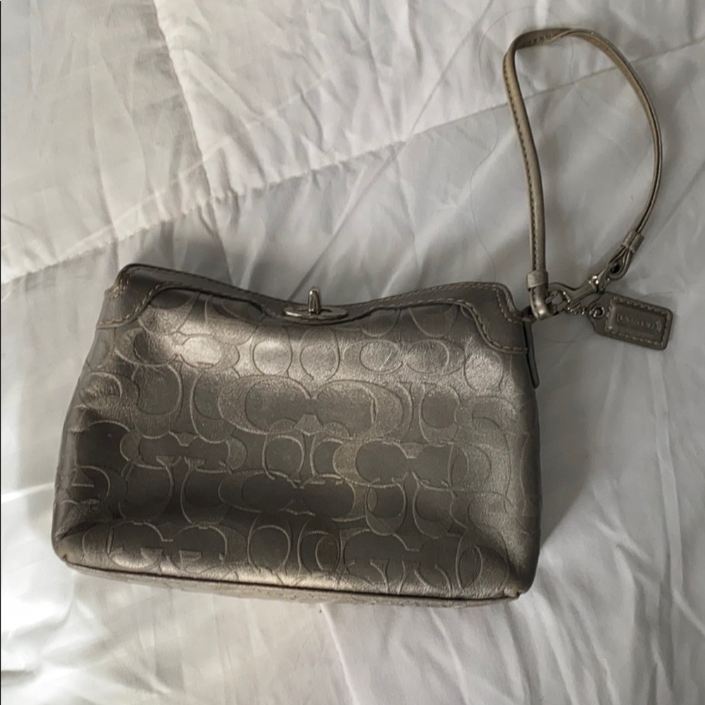 Coach Silver Wristlet